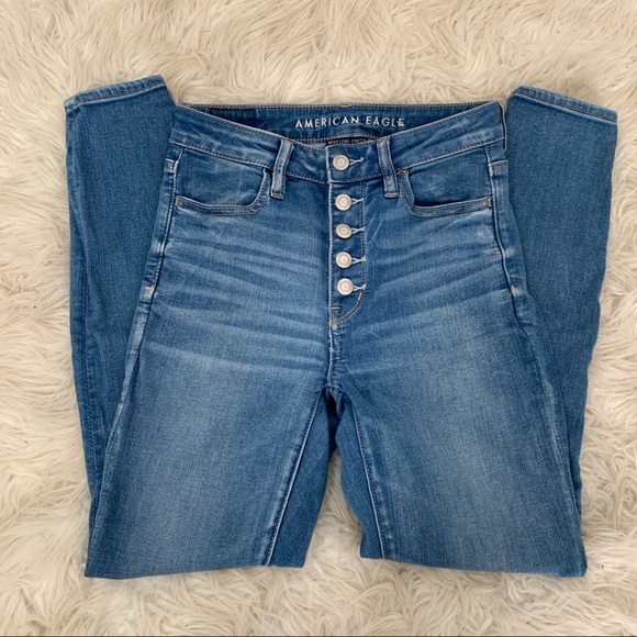 American Eagle Outfitters Denim - AEO super hi rise jegging with exposed button fly
